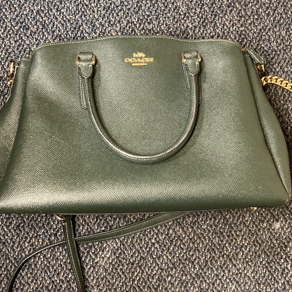 Coach AUTHENTIC olive Dark green Purse Shoulder Bag